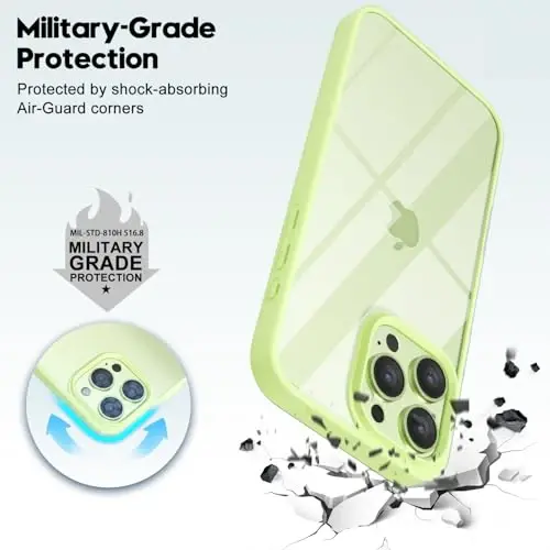 LoeoeL for iPhone 16 Pro Case Clear, Transparent Hybrid 16 Pro Phone Case [Hard Plastic & Soft Silicone Bumper] Acrylic Non Yellowing Thin Slim Protective Cover for Women, Black - 5