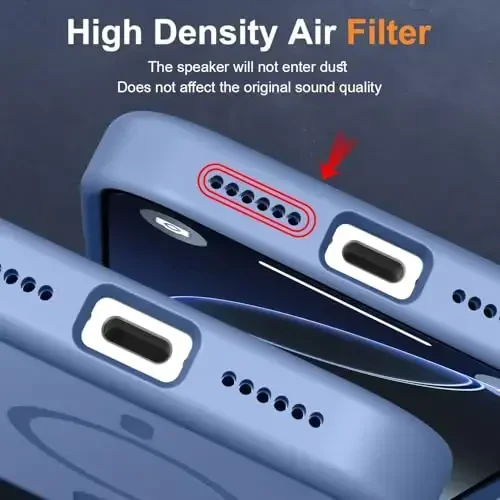 MOCCA Strong Magnetic for iPhone 16 Pro Phone Case, [Compatible with Magsafe][16FT Mil-Grade Drop Protection] Slim Thin Translucent Matte Protective Cover Case for iPhone 16 Pro Case, Blue - 6