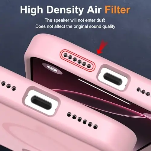 MOCCA Strong Magnetic for iPhone 16 Pro Phone Case, [Compatible with Magsafe][16FT Mil-Grade Drop Protection] Slim Thin Translucent Matte Protective Cover Case for iPhone 16 Pro Case, Pink - 6