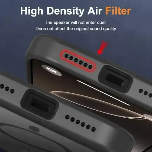 MOCCA Strong Magnetic for iPhone 16 Pro Phone Case, [Compatible with Magsafe][16FT Mil-Grade Drop Protection] Slim Thin Translucent Matte Protective Cover Case for iPhone 16 Pro Case, Black - 6