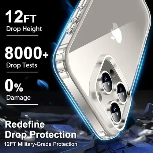 MOZOTER for iPhone 16 Pro Case Clear,[Anti-Yellowing] [Non-Slip] Shockproof Bumper Phone Cover,Slim Thin Cute Case for iPhone 16 Pro 6.3 inch-Clear - 3