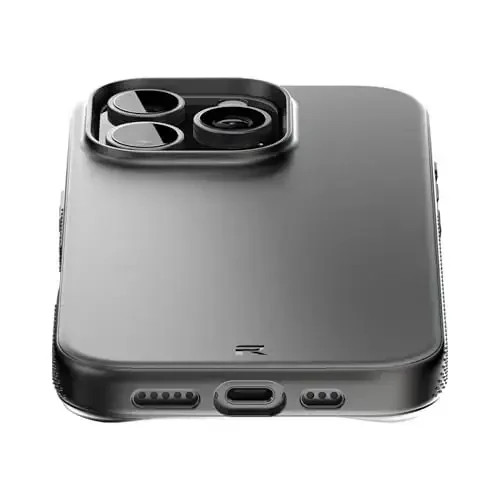 REBEL Air Case for iPhone 16 Pro [Air² Series] Strong MagSafe Compatible, Grippy Sides, Slim & Lightweight TPU Cover, Protective Corners, Raised Lens Ring, 6.3 Inch Phone 2024 (Black) - 4