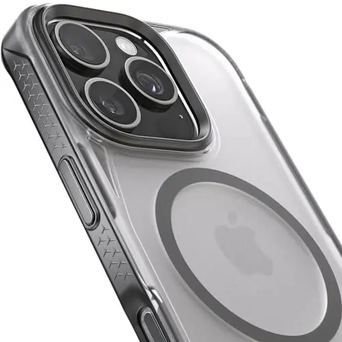 REBEL Clear Case for iPhone 16 Pro [Frosted Series Gen-6] Strong MagSafe Compatible, Grip Sides, Translucent Matte Texture, Protective Shockproof Bumpers, Metal Lens & Buttons, 6.3 Inch Phone 2024 - 5