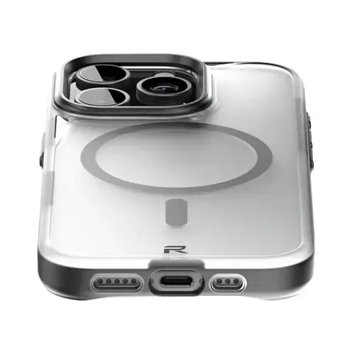 REBEL Clear Case for iPhone 16 Pro [Frosted Series Gen-6] Strong MagSafe Compatible, Grip Sides, Translucent Matte Texture, Protective Shockproof Bumpers, Metal Lens & Buttons, 6.3 Inch Phone 2024 - 4