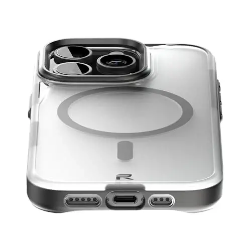 REBEL Clear Case for iPhone 16 Pro [Frosted Series Gen-6] Strong MagSafe Compatible, Grip Sides, Translucent Matte Texture, Protective Shockproof Bumpers, Metal Lens & Buttons, 6.3 Inch Phone 2024 - 4