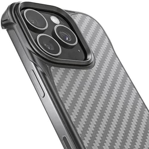 REBEL Phone Case for iPhone 16 Pro [Flex Series] Exposed Sides for Comfort, Aramid Fiber, Strong MagSafe Compatible, Shockproof, Metal Lens, Protective Frameless Design, 6.3 Inch 2024 (Flex) - 5