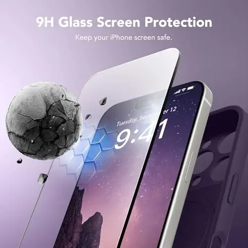 SuydanBox Magnetic for iPhone 16 Pro Case, Compatible with MagSafe, [Full Camera Protection][Screen Protector] Silicone Shockproof Protective Phone Case for iPhone 16 Pro 6.3