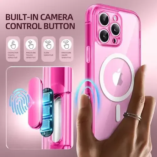 BERFY for iPhone 16 Pro Case, Compatible with MagSafe, Built-in Privacy Screen Protector and Camera Protection, Anti-Spy Full Body Shockproof Clear Phone Case for 16 Pro 6.3