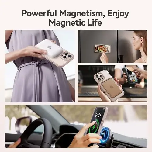 CASEKOO Ultra-Magnetic Stand for iPhone 16 Pro Case [Military Drop Protection] [Compatible with MagSafe] Shockproof Translucent Matte Slim Ring Holder Case for iPhone 16 Pro 6.3