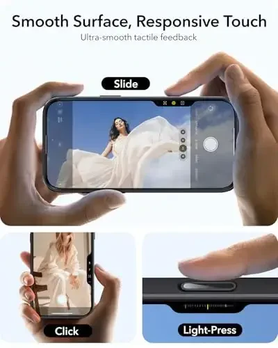 ESR for iPhone 16 Pro Case,Camera Control Button Compatible with MagSafe, Military-Grade Protective Case, Built-in Stash Stand Phone Case, Scratch-Resistant Back Cover, Classic Series, Frosted Black - 5