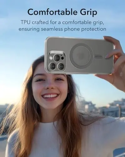 ESR for iPhone 16 Pro Case, Compatible with MagSafe, Camera Protection, Shockproof Thin Cover, Resists Yellowing and Scratches, Magnetic Phone Case for iPhone 16 Pro, Zero Series, Frosted Grey - 10