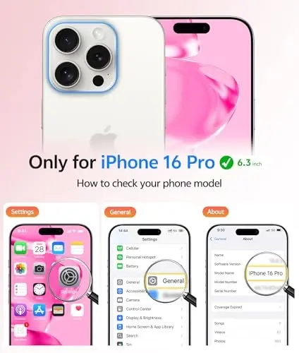 FNTCASE for iPhone 16 Pro Case, Fit for Magsafe, with Screen Protector | Full Camera Protection, Translucent Matte, 14FT Military Grade Drop Proof, Shockproof Protective Phone Cover, Hot Pink - 2