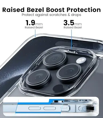 Mkeke for iPhone 16 Pro Case Magnetic Clear, Compatible with MagSafe, Military-Grade Protection, Phone Bumper for Apple 6.3 inch 2024 - 4