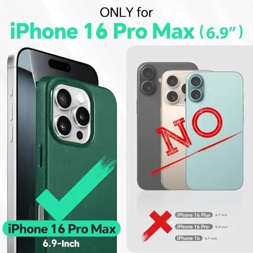 TUCCH PU Leather Case for iPhone 16 Pro Max (6.9