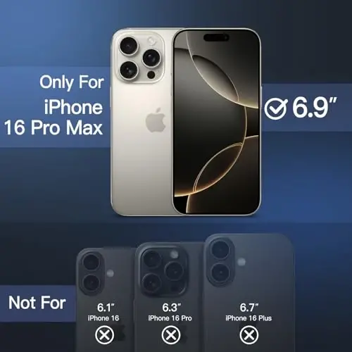 JETech Matte Case for iPhone 16 Pro Max, Natural Titanium | Military-Grade Protection, Frosted Matte Back, Anti-Fingerprint Finish, Shockproof Design - JETECH (1)