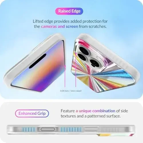 LONLI Hue Case for iPhone 16 Pro Max - [360° Shock-Absorbent Bumper] - [Cute and Unique Phone Cover for Girls and Women] - Cosmic Portal - 5