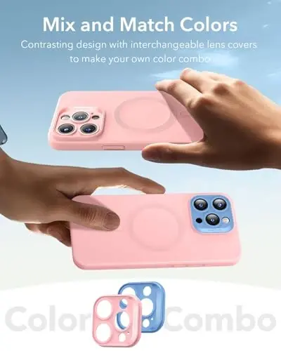 ESR for iPhone16 Pro Max Case with MagSafe, Supports Magnetic Charging, Smooth & Slim Silicone Case, Shockproof, Full Screen and Camera Protection, Soft Microfiber Lining,Pink - 6