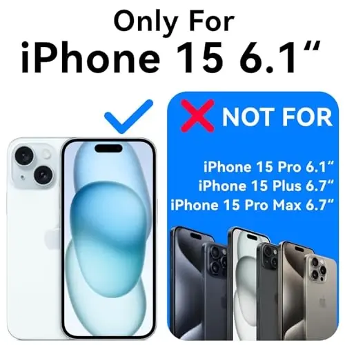 Mkeke Magnetic Designed for iPhone 15 Case Clear, Compatible with Magsafe, [Not Yellowing] [Military-Grade Drop Protection] Phone Cases for Apple iPhone 15 with Shockproof Bumper 2023 - MKEKE (1)