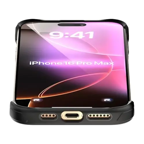 REBEL Case for iPhone 16 Pro Max [Flex Series] Exposed Sides for Comfort, Aramid Fiber, Strong MagSafe Compatible, Shockproof, Metal Lens, Protective Frameless Design, 6.9 Inch Phone 2024 (Flex) - 3