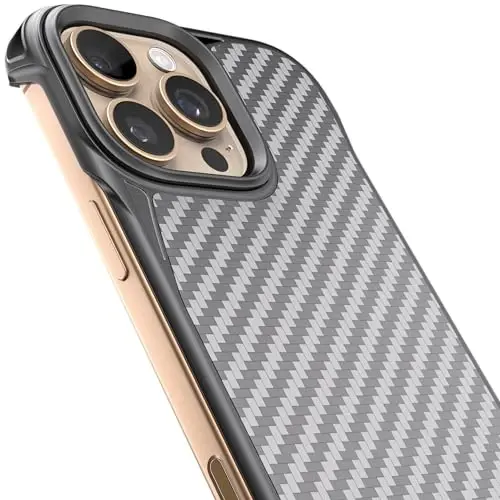 REBEL Case for iPhone 16 Pro Max [Flex Series] Exposed Sides for Comfort, Aramid Fiber, Strong MagSafe Compatible, Shockproof, Metal Lens, Protective Frameless Design, 6.9 Inch Phone 2024 (Flex) - 5