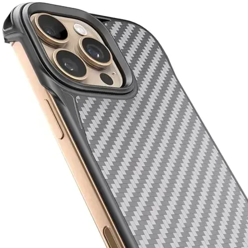 REBEL Case for iPhone 16 Pro Max [Flex Series] Exposed Sides for Comfort, Aramid Fiber, Strong MagSafe Compatible, Shockproof, Metal Lens, Protective Frameless Design, 6.9 Inch Phone 2024 (Flex) - 5
