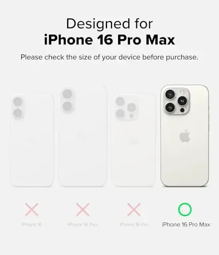Ringke Onyx for iPhone 16 Pro Max Case, [Feels Good in The Hand] Oil & Dirt Resistant, Individual Lens Covers for Cameras, Non-Slip Enhanced Grip Lightweight Cover - Gray - RINGKE (1)