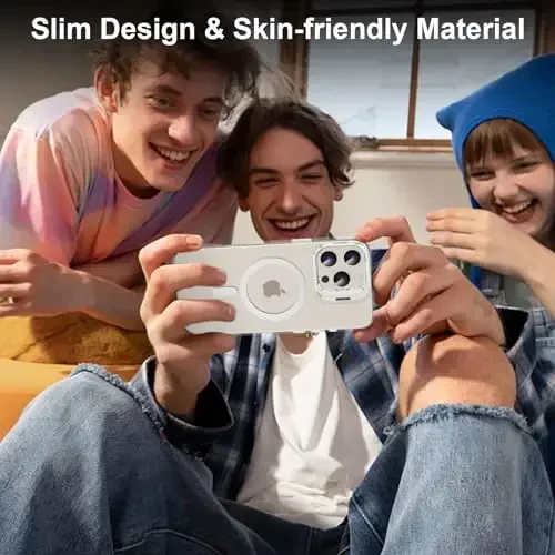 SQMCase Designed for iPhone 16 Pro Max Case Magnetic with Kickstand,Slim Shockproof Military protecive Buil-in Camera Ring Stand Phone Cover Case for 16 Pro Max 6.9inch 2024 (Crystal) - 7