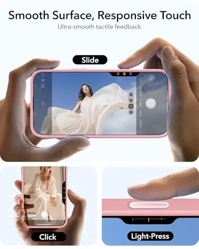 ESR for iPhone 16 Pro Max Case,Camera Control Button Compatible with MagSafe, Military-Grade Protective Case, Built-in Stash Stand Phone Case, Classic Series, Frosted Pink - 5