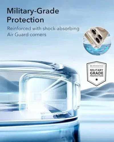 ESR for iPhone 16 Pro Max Case, Compatible with MagSafe, Camera Protection, Shockproof Thin Cover, Resists Yellowing, Magnetic Phone Case for iPhone 16 Pro Max, Zero Series, Desert Titanium Ring - 5