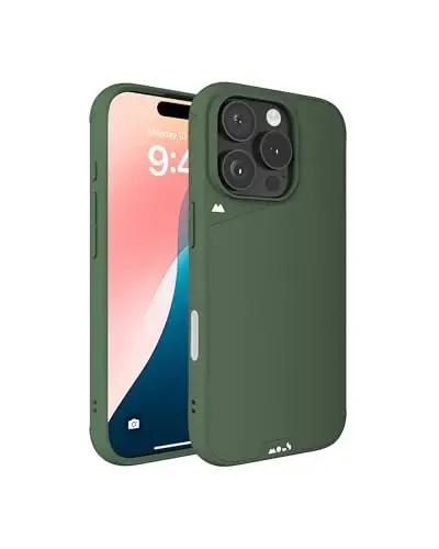 Mous for iPhone 16 Pro Max Case MagSafe Compatible with Camera Control Button- Limitless 6.0 - Green - Protective Shockproof Phone Cover 