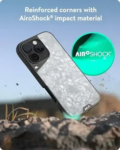 Mous for iPhone 16 Pro Max Case MagSafe Compatible - Limitless 6.0 - Silver Pearl - Protective Shockproof Phone Cover - 4