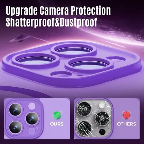 Symcele Designed for iPhone 16 Pro Max Case, Compatible with MagSafe, with Privacy Screen Protectors X2, [Camera Protection] [15FT Military Drop Protection] Shockproof Phone Case, 2024, Light Purple - 4