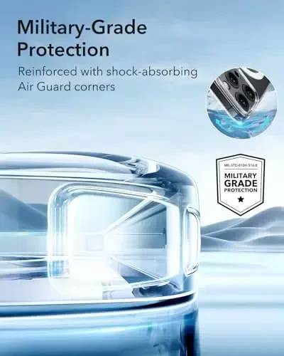 ESR for iPhone 16 Pro Max Case Clear, Compatible with MagSafe, Magnetic Slim Phone Case for iPhone 16 Pro Max, Camera Protection, Shockproof Thin Cover, Resists Yellowing and Scratches, Clear - 6