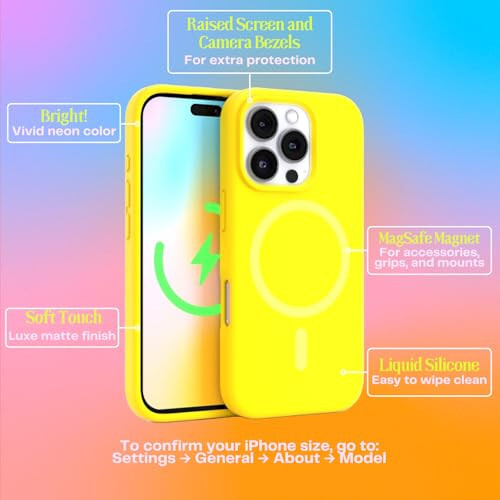 iPhone 16 Pro Max Neon Yellow Silicone Case - 3