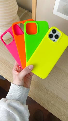 iPhone 16 Pro Max Neon Yellow Silicone Case - 6