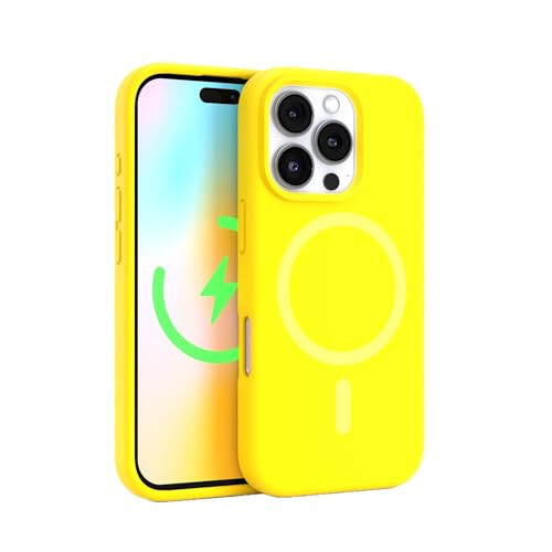 iPhone 16 Pro Max Neon Yellow Silicone Case - 7