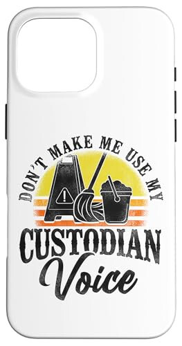 iPhone 16 Pro Max School Custodian Janitor Retro Don't Make Me Use My Case - 1