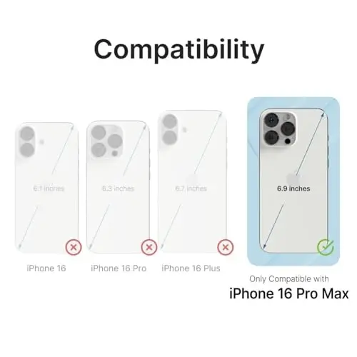 iPhone 16 Pro Max uchun Catalyst ta'sir o'tkazuvchi g'ilof, 2,5 barobar yuqori zarbga chidamli, sirpanmaydigan muzlatilgan qirralar va Magsafe bo'lmagan tiniq orqa qismi, ko'tarilgan qirralari himoyasi, 30% balandroq oldingi audio, lanyard bilan birga - 3