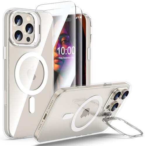 iPhone 16 Pro Max Uchun Magnitli Stend & Ekran Himoyachi bilan Korpus - SQMCase