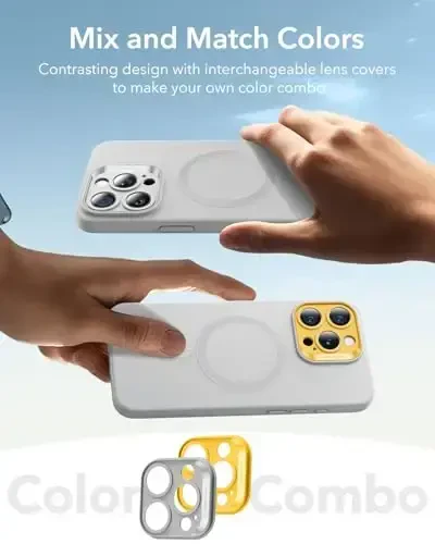 iPhone 16 Pro Max uchun MagSafe bilan ESR g‘ilofi, magnit zaryadlashni qo‘llab-quvvatlaydi, silliq va ingichka silikon g‘ilof, zarbga chidamli, to‘liq ekran va kamera himoyasi, yumshoq mikrofiber astar, kulrang - 5