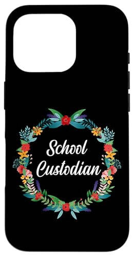 iPhone 16 Pro School Custodian Janitor Flower Floral Girl Female School Case - 1