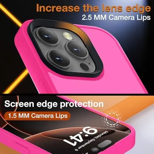 Yriklso for iPhone 16 Pro Phone Case, Shockproof for iPhone 16 Pro Case, Military Grade Drop Protection, Protective Hard Back Slim Translucent Case for iPhone 16 Pro 6.3