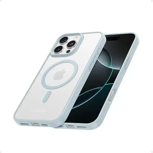 iPhone 16 Pro uchun Anker MagGo Matte magnitli telefon gʻilofi, ultra yupqa, tirnalishga chidamli, bardoshli himoya qopqogʻi, MagSafe bilan mos, koʻk - 1