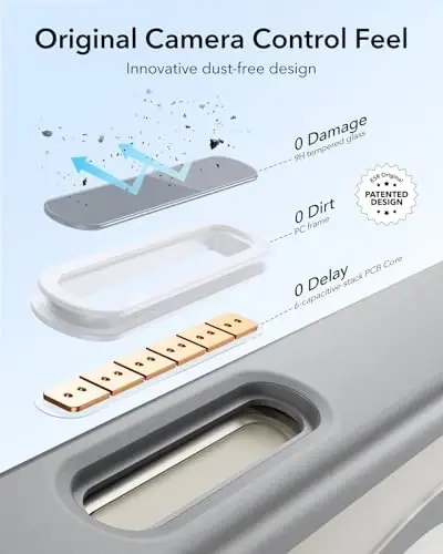 iPhone 16 Pro uchun ESR g'ilofi, MagSafe bilan mos keladigan Kamera boshqaruv tugmasi, Harbiy darajadagi himoya g'ilofi, O'rnatilgan yashirin stendli telefon g'ilofi, Chizishga chidamli orqa qopqoq, Klassik seriya, Shaffof kulrang - 4