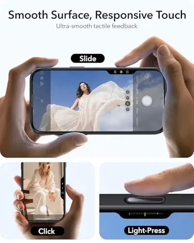 iPhone 16 Pro uchun ESR g'ilofi, MagSafe bilan mos keluvchi kamera boshqaruv tugmasi, harbiy darajadagi himoya g'ilofi, o'rnatilgan Stash stendli telefon g'ilofi, chizishga chidamli orqa qopqoq, klassik seriya, muzlatilgan qora - 5