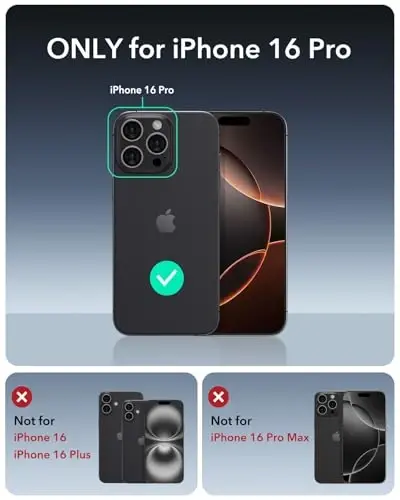 iPhone 16 Pro uchun ESR g‘ilofi, saqlash stendi, kamera boshqaruvi, 7 metrlik harbiy darajadagi zarbani yutuvchi tushishdan himoya, MagSafe aksessuarlari bilan mos, magnit Cyber Series, oltin - 1