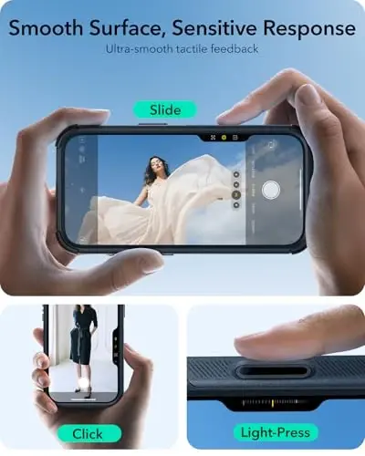 iPhone 16 Pro uchun ESR g‘ilofi, Stash stendi, Kamera boshqaruvi, 23FT harbiy standartga mos zarbani yutuvchi tushishdan himoya, MagSafe aksessuarlari bilan mos, magnit Cyber seriyasi, to‘q ko‘k - 4