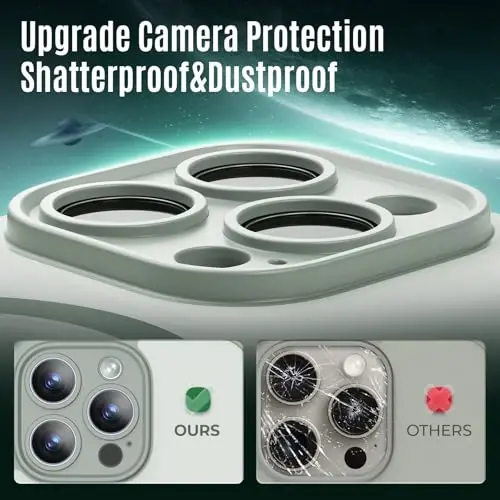 iPhone 16 Pro uchun Symcele dizayndagi g'ilof, MagSafe bilan mos, 2 ta maxfiylik ekran himoyachisi, [Kamera himoyasi] [15FT Harbiy tomchidan himoya] zarbaga chidamli telefon g'ilofi, 2024, och yashil - 4