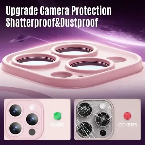 iPhone 16 Pro uchun Symcele dizayndagi gʻilof, MagSafe bilan mos, X2 maxfiylik ekran himoyachilari, [Kamera himoyasi] [15FT harbiycha tushishdan himoya] zarbaga chidamli telefon gʻilofi, 2024, pushti - 4