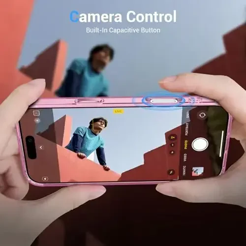 iPhone 16 Pro uchun Temdan g'ilofi shaffof, Magsafe bilan mos, sarg'ayishga qarshi, harbiy darajadagi himoya, zarbga chidamli ingichka magnit telefon g'ilofi qopqog'i, pushti - 7